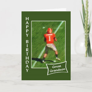 Carte Football - Joyeux anniversaire Grand-Petit-fils