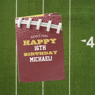 Carte Football Look Ajouter votre nom et année Anniversa