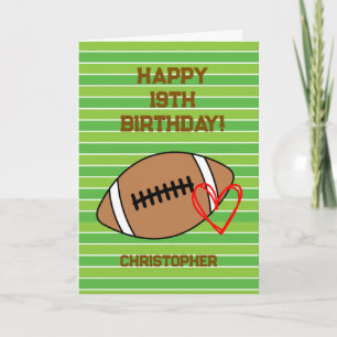 Carte Football personnalisé 19e anniversaire