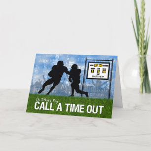 Carte Football Sports Fête des pères à thème avec nom