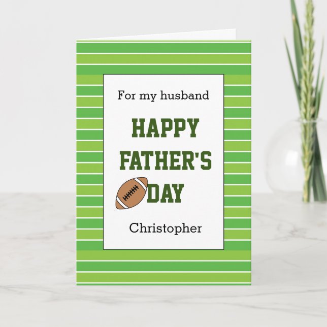 Carte Football Vert Bonne Fête des pères (Devant)