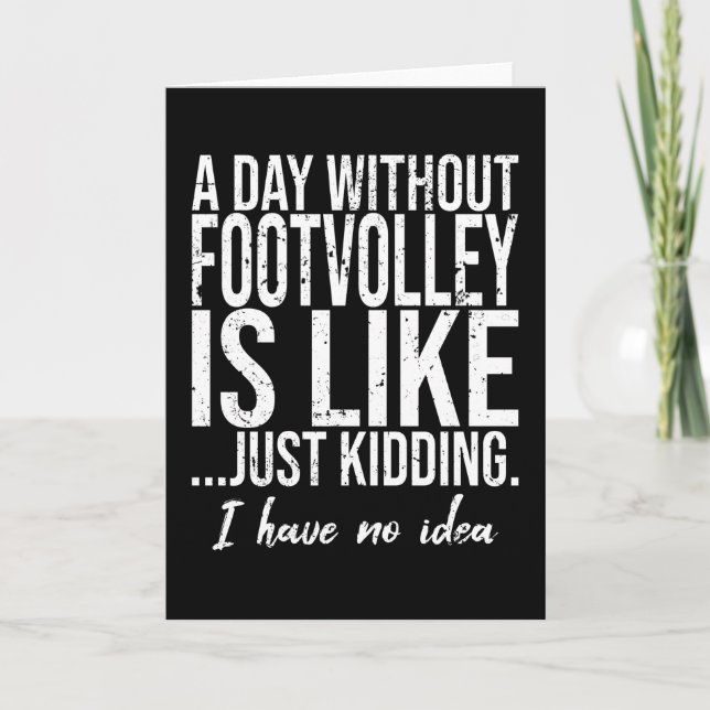 Carte Footvolley drôle cadeau sportif (Devant)