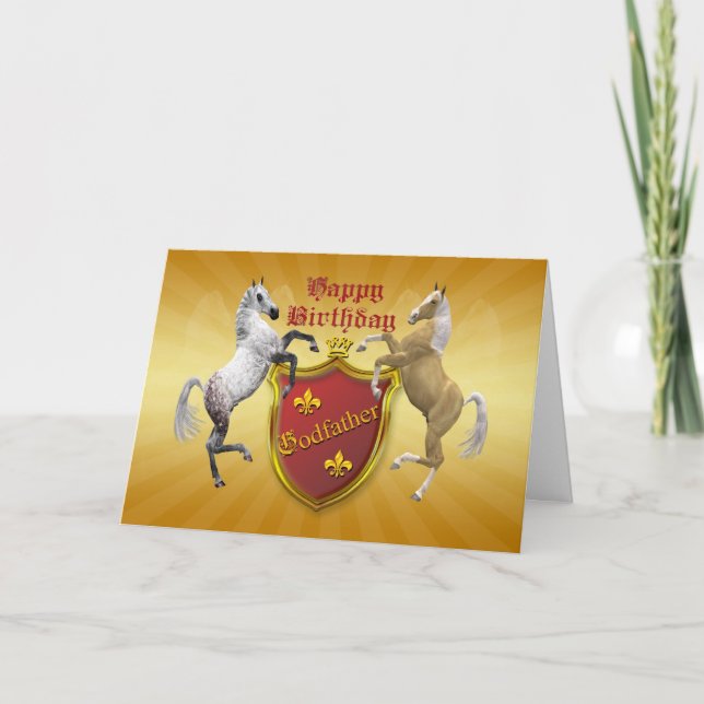 Carte For godfather a birthday card (Devant)