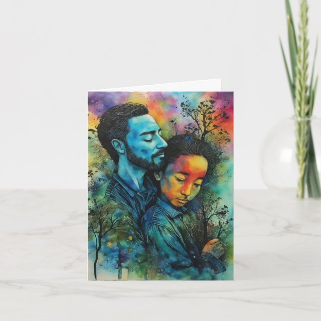 Carte "Force Silencieuse" - Une Fête des Pères émouvante (Devant)