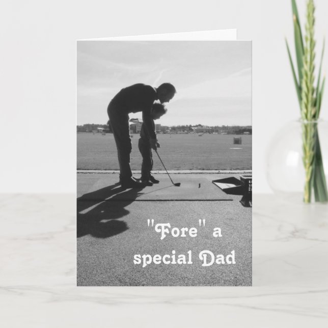 Carte "Fore" Spécial Père, Fils et Père Golf Anniversair (Devant)