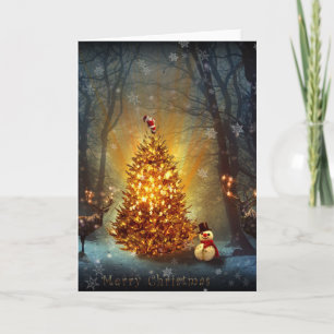 Carte Forêt de Noël .