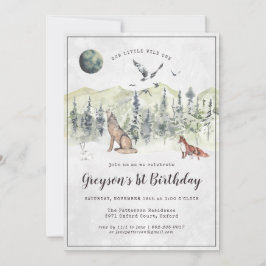 Carte Forêt rustique Woodland Anniversaire Fête Invitati