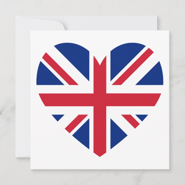 Carte Forme cardiaque Union Jack (Devant)