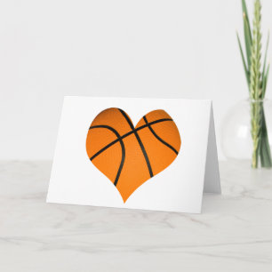 Carte Forme de cœur de basketball