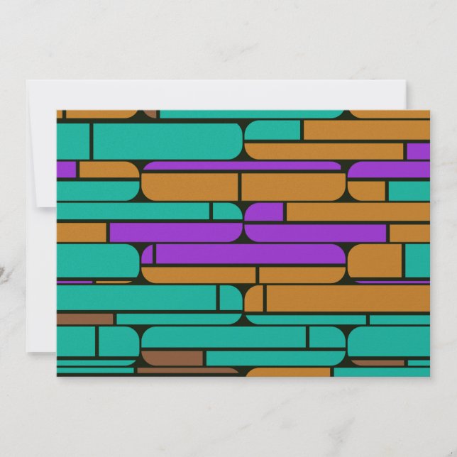 Carte Formes en couleurs rétro (Devant)