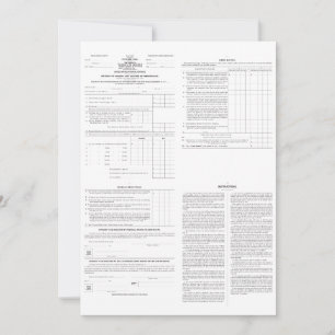 Carte Formulaire original de l'impôt sur le revenu 1040 