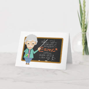 Carte Formule EMC2 du professeur de sciences