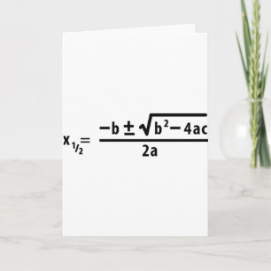 Carte formule quadratique