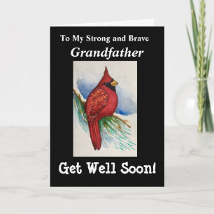 Carte Fort Brave Grand-Père Obtenez Bien Cardinal