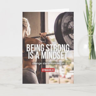 Carte Forte mentalité - Fitness des femmes Inspirationne