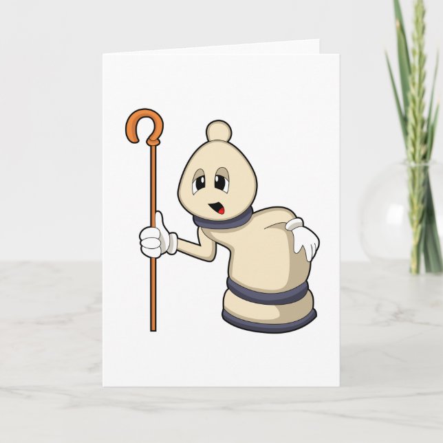 Carte Fou, pièce de jeu d'échecs aux échecs (Devant)