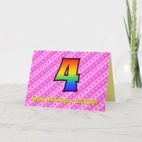 Fou rayé de rose, coeurs, arc-en-ciel # 4ème anniv