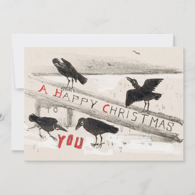 Carte Four Crows Art Vintage (Devant)