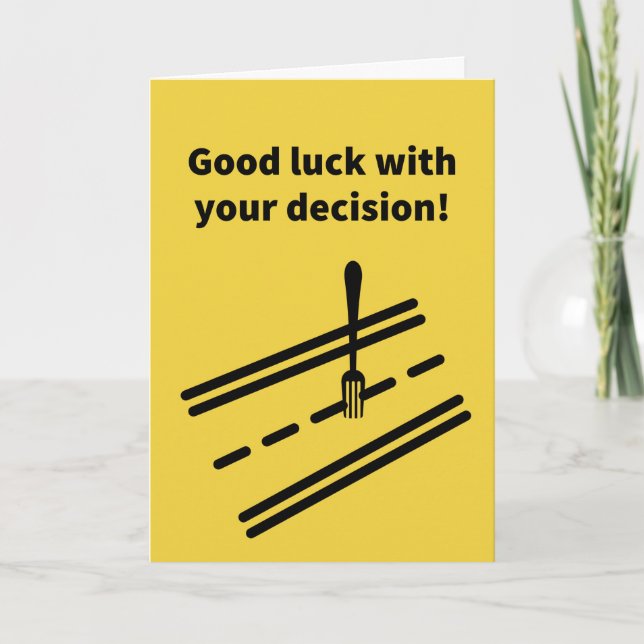 Carte Fourche dans la route - Encouragement (Devant)