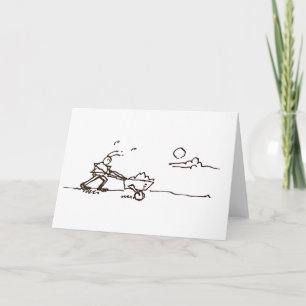Carte Fourmi de dessin animé drôle et occupée poussant u