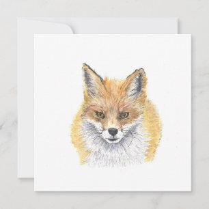 Carte Fox - Aquarelle