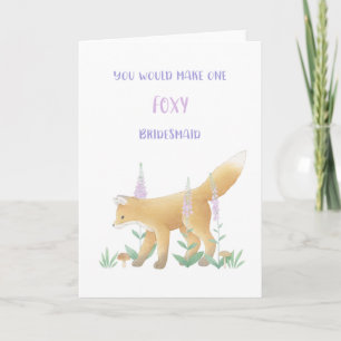 Carte Fox Bridesmaid Proposal Card