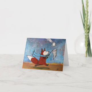 Carte Fox Catching Tir Star Art Whimsical original