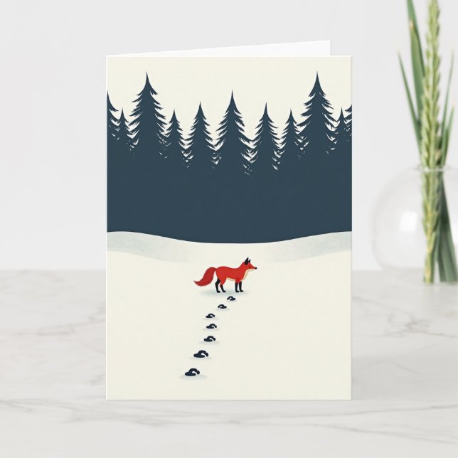 Carte Fox In Winter Wonderland Card (Devant)