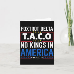 Carte Foxtrots Delta Taco King en Amérique depuis 1776 4