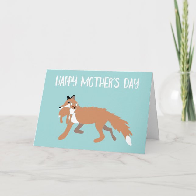 Carte Foxy Mama de la fête des mères du mari (Devant)