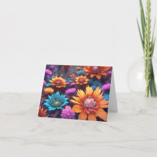 Carte Fractal Flower Note