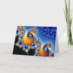 Carte Fractale en spirale bleue de Mandelbrot double