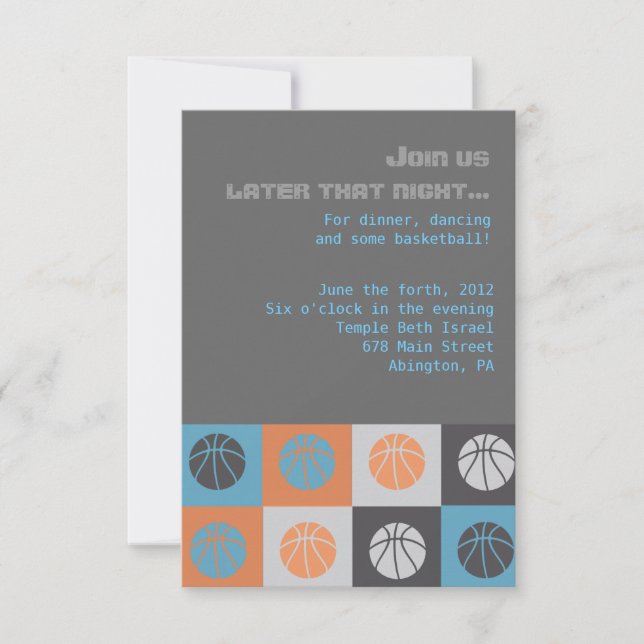 Carte FRAÎCHE de partie de bat mitzvah de barre de (Devant)