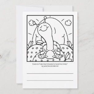 Carte Fraises D'Escargot Cuites Et Sourires De Soleil Ét