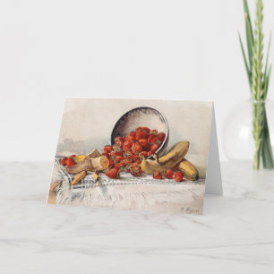 Carte Fraises et bananes dans un panier   E. Meyner