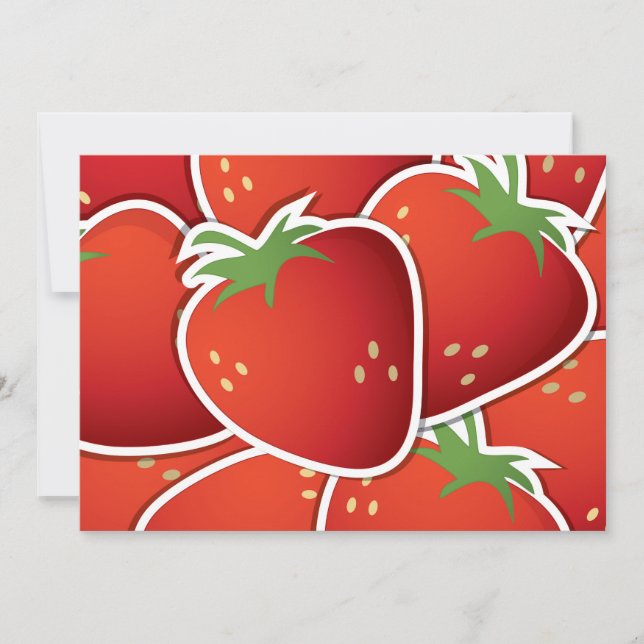 Carte Fraises funky (Devant)