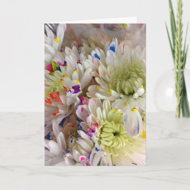 Carte Framable 7x5 avec Paint Splash Flower (Devant)