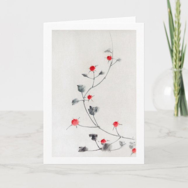 Carte Framboise, Hokusai, Ukiyo-e (Devant)