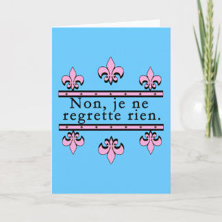 Carte Français aucuns produits de regrets