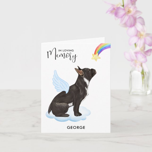 Carte Français Bulldog Angel animal de compagnie perte c (Orchidée)
