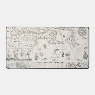Carte Française Canada (Québec) par Champlain 1612 Schreibtischunterlage
