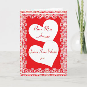 Carte Française Saint Valentin pour mon amour