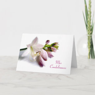 Carte Française Sympathie Mes Condines Hosta Flower