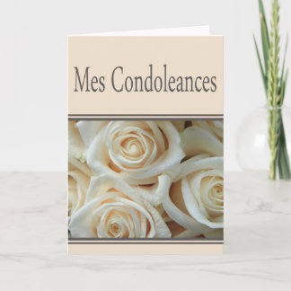 Carte Française Sympathy, Mes Condoleances
