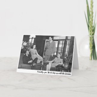 Carte "Franchement, oui. Nous suivons les Joneses."