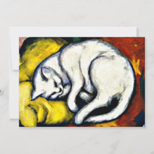Carte Franz Marc - Chat Blanc. Franz Marc 1912 peinture.