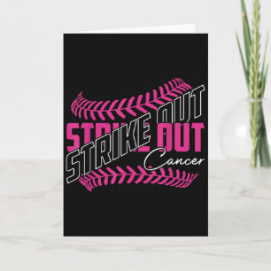 Carte Frapper le cancer baseball softball cancer du sein