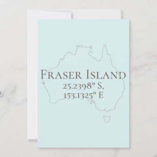 Carte Fraser Island Australie Latitude & Longitude