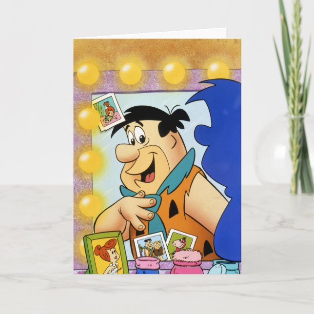 Carte Fred Flintstone Regardez En Miroir (Devant)