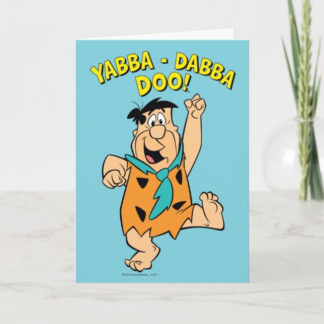 Carte Fred Flintstone Yabba-Dabba Doo ! (Devant)